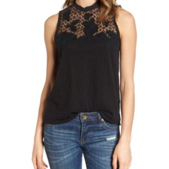 Lucky Brand Tops - Lucky Brand black lace top *Firm Price*